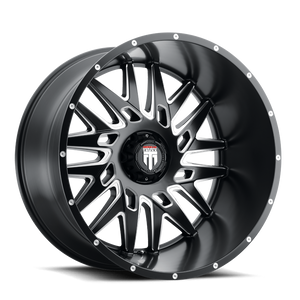 American Truxx DNA Satin black milled 24x14 -76 8x165.1mm 125.2mm - Wheelwiz