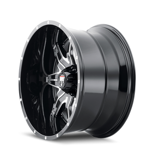 American Truxx LONESTAR Gloss black machined 20x10 -24 8x165.1mm 125.2mm - Wheelwiz