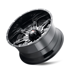 American Truxx LONESTAR Gloss black machined 20x10 -24 5x127mm 78.1mm - Wheelwiz