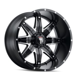 American Truxx LONESTAR Satin black milled 20x10 -24 8x180mm 125.2mm - Wheelwiz