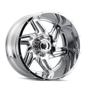 American Truxx SPURS Chrome 22x12 -44 6x135mm 87.1mm - Wheelwiz