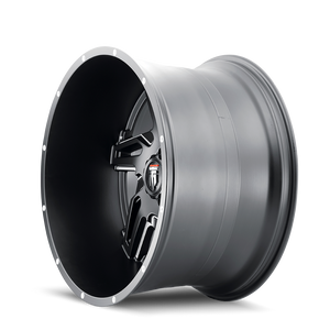 American Truxx SPURS Satin black milled 24x14 -76 8x165.1mm 125.2mm - Wheelwiz