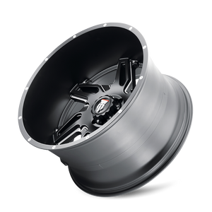 American Truxx SPURS Satin black milled 22x12 -44 6x135mm 87.1mm - Wheelwiz