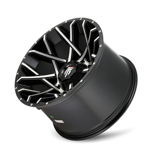 American Truxx GRIDLOCK Gloss black machined 20x12 -44 6x135|6x139.7mm 106.1mm - Wheelwiz