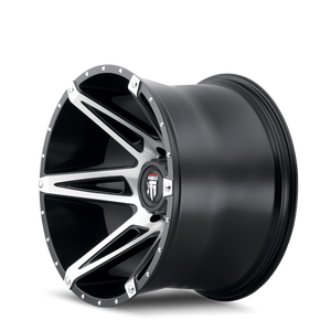 American Truxx KUTZ Gloss black machined 18x9 -12 8x180mm 124.2mm - WheelWiz