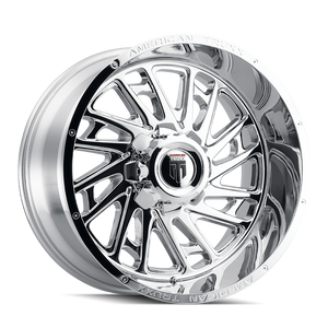 American Truxx BLADE Chrome 24x14 -76 8x170mm 125.2mm - Wheelwiz