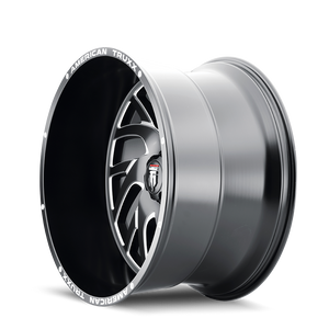 American Truxx XCLUSIVE Satin black milled 22x12 -44 6x139.7mm 106.1mm - Wheelwiz