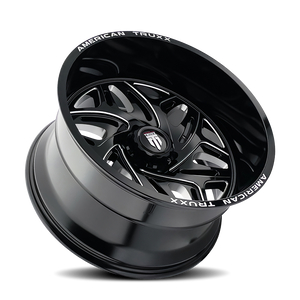 American Truxx EUPHORIA Gloss black milled 20x10 -19 6x139.7mm 106mm - Wheelwiz