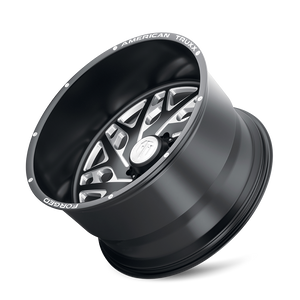 American Truxx ARIES Matte black milled 22x12 -44 8x170mm 125.2mm - Wheelwiz