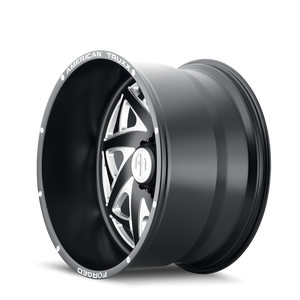 American Truxx KRONOS Matte black milled 24x14 -76 8x165.1mm 125.2mm - Wheelwiz