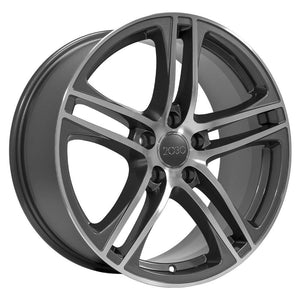 OE Wheels Replica AU07 Gunmetal Machined 18x8.0 +35 5x112mm 57.1mm - Wheelwiz