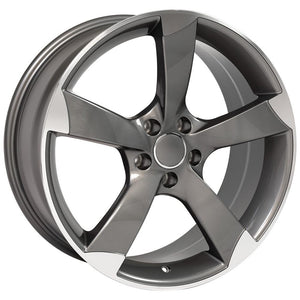 OE Wheels Replica AU29 Gunmetal Machined 19x8.5 +35 5x112mm 66.6mm