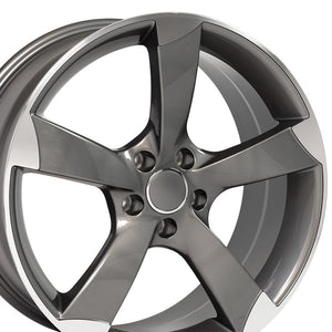 OE Wheels Replica AU29 Gunmetal Machined 19x8.5 +35 5x112mm 66.6mm