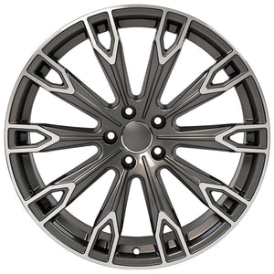 OE Wheels Replica AU32 Gunmetal Machined 20x9.0 +33 5x112mm 66.6mm - Wheelwiz