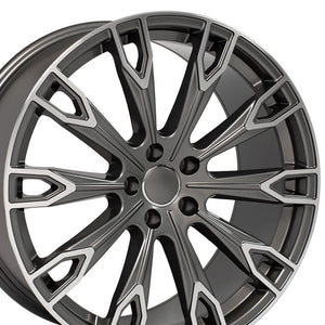 OE Wheels Replica AU32 Gunmetal Machined 20x9.0 +33 5x112mm 66.6mm - Wheelwiz