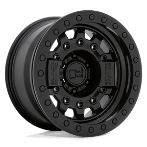Black Rhino AVENGER BEADLOCK Matte Black W/ Black Hardware 17x8.5 -32 5x127mm 71.5mm - Wheelwiz