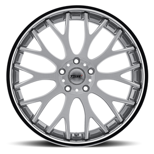 TSW AMAROO Silver W/ Brushed Face & Chrome Stainless Lip 19x10.5 +27 5x114.3mm 76.1mm - Wheelwiz