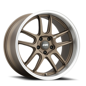 ESR Wheels Apex Series AP8 Matte Bronze W/ Machined Lip 18x9.5 +22 5x114.3mm 72.6mm