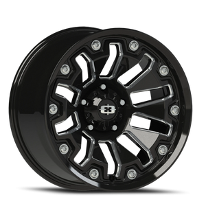 Vision Wheel 362 Gloss Black Milled Spoke 18x9 +12 5x127mm 78.1mm - Wheelwiz