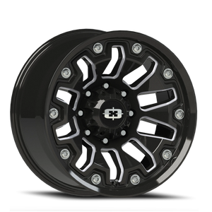 Vision Wheel 362 Gloss Black Milled Spoke 20x9 +12 8x165.1mm 125.2mm - Wheelwiz
