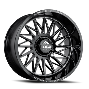 Lock Offroad Assault Gloss Black W/ Milling 22x10 -18 5x127|5x139.7mm 87.1mm