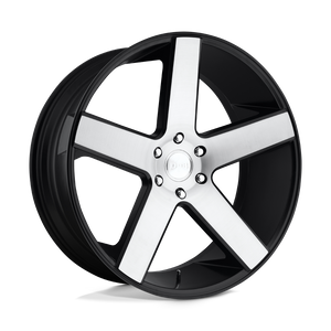 DUB S217 BALLER Gloss Black Brushed 22x9.5 +11 5x127mm 78.1mm - WheelWiz
