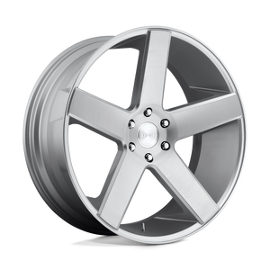 DUB S218 BALLER Gloss Silver Brushed 24x10 +11 5x127mm 78.1mm - WheelWiz