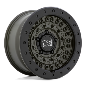 Black Rhino BARRICADE Olive Drab Green With Black Rock Guard 17x8.5 +10 6x135mm 87.1mm - WheelWiz
