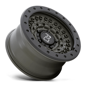 Black Rhino BARRICADE Olive Drab Green With Black Rock Guard 17x8.5 +10 6x135mm 87.1mm - WheelWiz