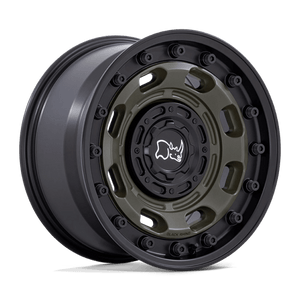 Black Rhino ATLAS Olive Drab Green W/ Black Lip 17x8.5 -10 6x135|6x139.7mm 106.1mm - Wheelwiz