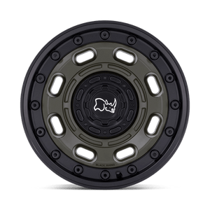 Black Rhino ATLAS Olive Drab Green W/ Black Lip 17x8 +38 Custom 72.6mm