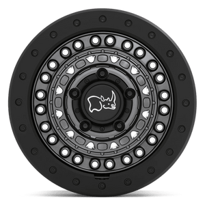 Black Rhino BARRICADE Gun Black W/ Black Rock Guard 18x9 +10 6x120mm 67.1mm - Wheelwiz