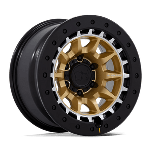 Black Rhino BR016 TUSK Matte Gold W/ Machined Ring 17x8.5 -10 6x139.7mm 106.1mm - Wheelwiz