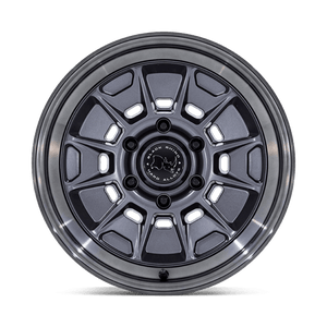 Black Rhino BR021 MONDO Matte Gunmetal W/ G-gray Lip 17x8.5 -10 6x139.7mm 106.1mm - Wheelwiz