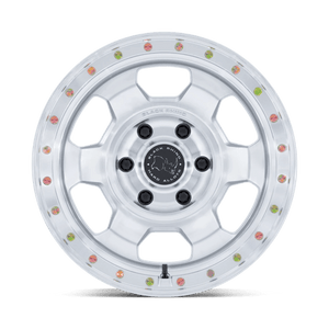 Black Rhino BR029 TROOPER Gloss Silver W/ Machined Face 17x8.5 -10 5x127mm 71.5mm