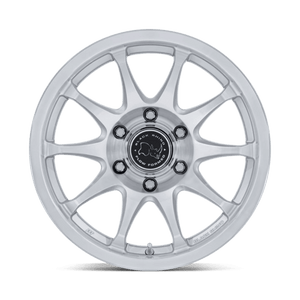 Black Rhino BR038 RONIN Gloss Silver W/ Machined Face 17x8.5 +25 6x114.3mm 66.1mm