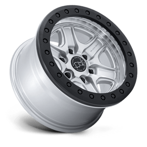 Black Rhino BR200 ECHO TRAIL LOCK BEADLOCK Hyper Silver W/ Machined Face 17x8.5 +25 6x139.7mm 106.1mm - Wheelwiz