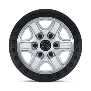 Black Rhino BR200 ECHO TRAIL LOCK BEADLOCK Hyper Silver W/ Machined Face 17x8.5 +25 6x139.7mm 106.1mm - Wheelwiz