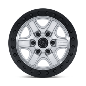 Black Rhino BR200 ECHO TRAIL LOCK BEADLOCK Hyper Silver W/ Machined Face 17x8.5 0 6x139.7mm 106.1mm - Wheelwiz