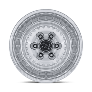 Black Rhino BR601 BASTION Gloss Silver Mach-face Pol-lip 17x8.5 0 6x135mm 87.1mm - Wheelwiz