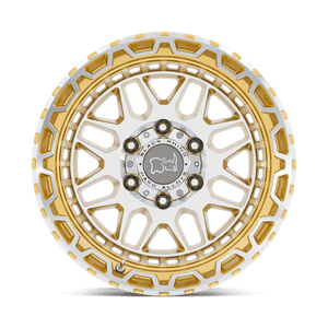 Black Rhino HOLCOMB Gloss Gold With Mirror Cut Face 17x9.5 +18 6x114.3mm 76.1mm - WheelWiz