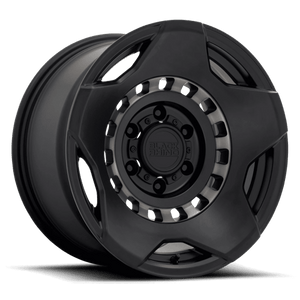 Black Rhino MUZZLE Matte Black W/ Mach Tint Ring 17x9 -18 5x127mm 71.5mm - Wheelwiz