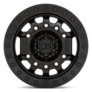 Black Rhino AVENGER BEADLOCK Matte Black W/ Black Hardware 17x8.5 -30 6x139.7mm 112.1mm - Wheelwiz