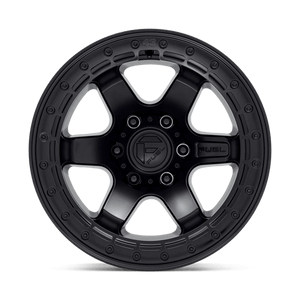 Fuel Offroad D122 BLOCK BEADLOCK Matte Black W/ M-black Ring 17x9 -15 5x127mm 71.5mm - Wheelwiz