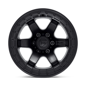 Fuel Offroad D122 BLOCK BEADLOCK Matte Black W/ M-black Ring 17x8.5 +20 5x150mm 110.1mm - Wheelwiz