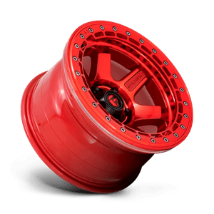 Fuel Offroad D123 BLOCK BEADLOCK Candy Red W/ Candy Red Ring 17x9 -15 6x135mm 87.1mm