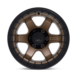 Fuel Offroad D124 BLOCK BEADLOCK Matte Bronze W/ M-black Ring 17x8.5 0 6x139.7mm 106.1mm - Wheelwiz