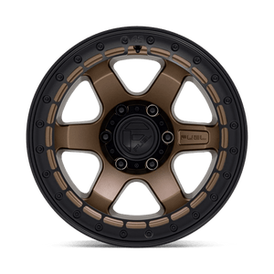 Fuel Offroad D124 BLOCK BEADLOCK Matte Bronze With Matte Black Ring 17x9 -15 6x135mm 87.1mm - WheelWiz