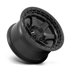 Fuel Offroad D750 BLOCK Matte Black W/ Black Ring 17x9 +1 6x114.3mm 66.1mm - Wheelwiz