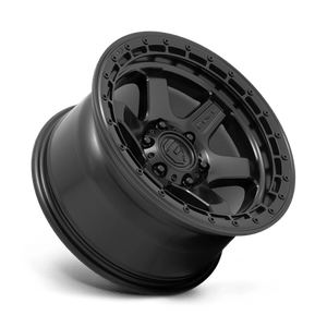 Fuel Offroad D750 BLOCK Matte Black With Black Ring 18x9 -12 6x135mm 87.1mm - WheelWiz